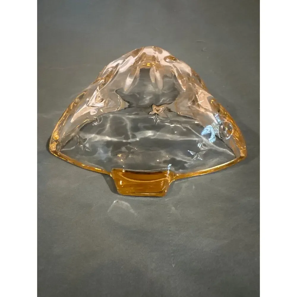 Studio Nova Yuletide Spirit Crystal Christmas Tree Candy Dish Gold Trim Japan